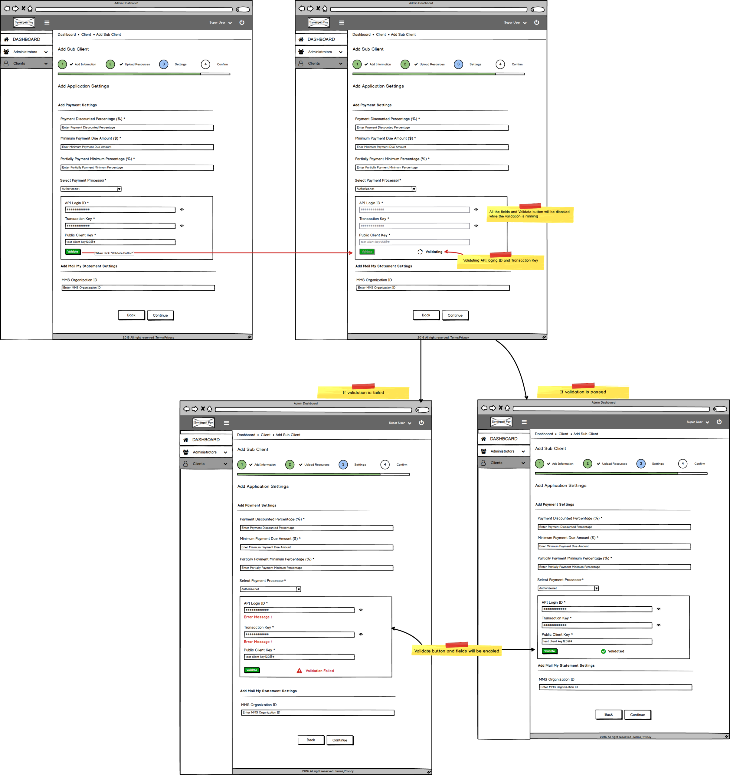 Super admin adding a client